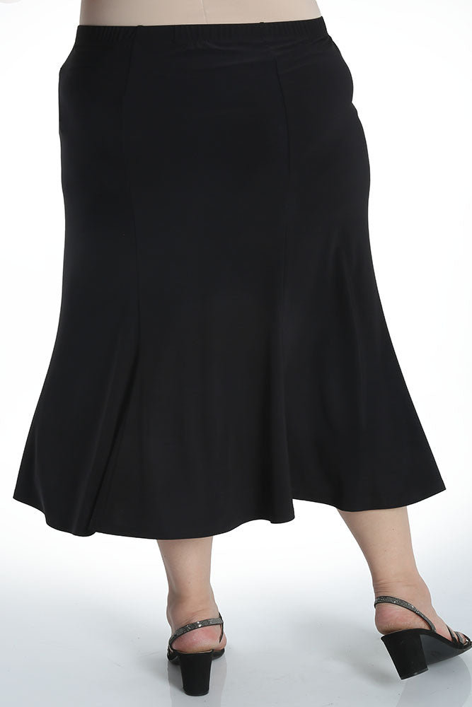 Skirts Vikki Vi Jersey Black Midi Length Trumpet Skirt