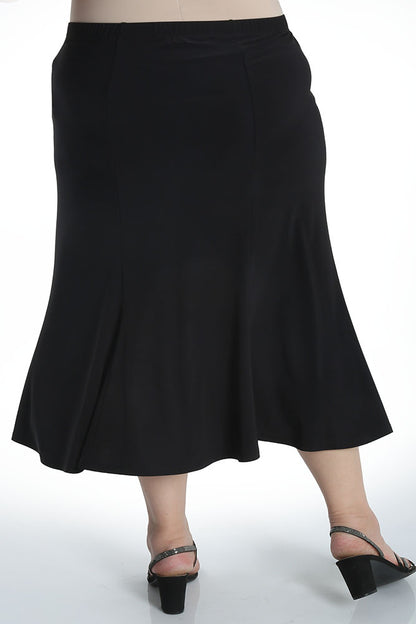 Skirts Vikki Vi Jersey Black Midi Length Trumpet Skirt