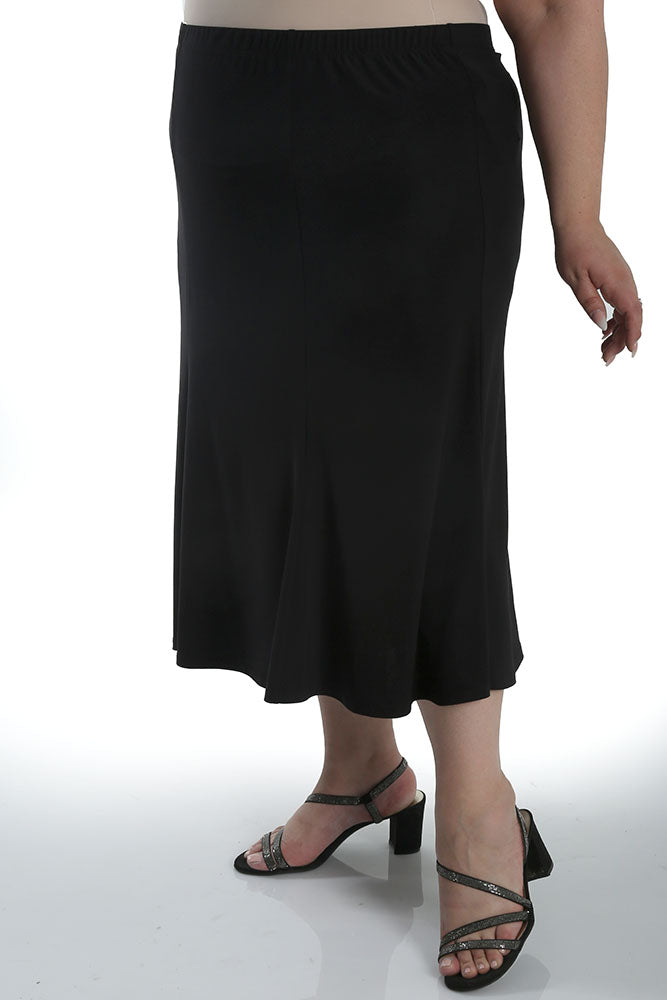Skirts Vikki Vi Jersey Black Midi Length Trumpet Skirt