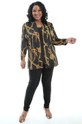 Vikki Vi Jersey Black Chain Kimono Jacket