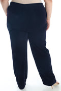 Vikki Vi Classic Navy Petite Pull on Pant with Pockets