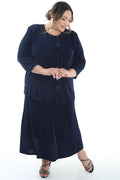 Vikki Vi Classic Navy 3/4 Sleeve Cardigan