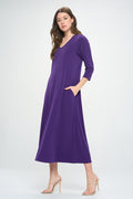 JoStar Purple V-Neck Maxi Dress