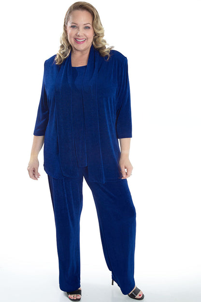 Jackets Vikki Vi Classic Royal Blue 3/4 Sleeve Kimono Jacket
