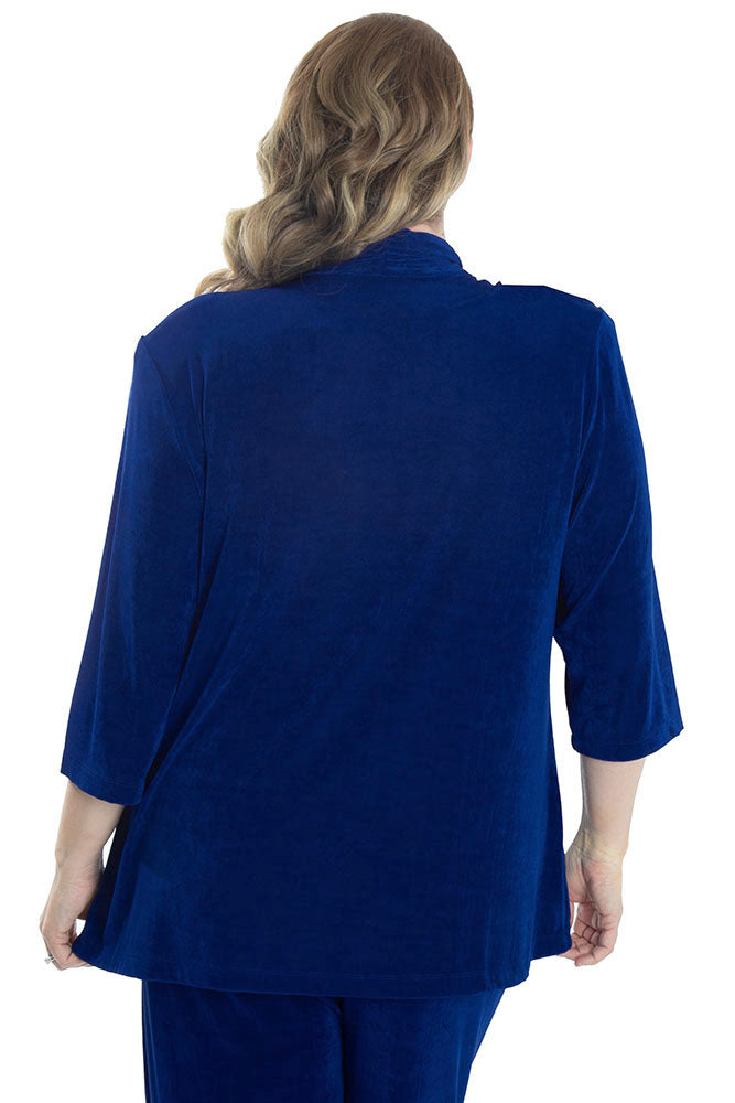Jackets Vikki Vi Classic Royal Blue 3/4 Sleeve Kimono Jacket