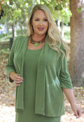 Vikki Vi Classic Rosemary 3/4 Sleeve Kimono Jacket