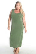 Vikki Vi Classic Rosemary Sleeveless Maxi Tank Dress