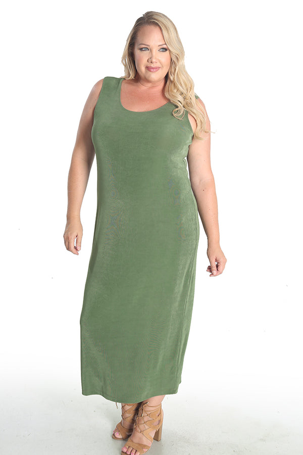 Vikki Vi Classic Rosemary Sleeveless Maxi Tank Dress