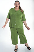 Vikki Vi Classic Avocado Crop Pant