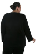 Vikki Vi Classic Black V-Neck Long Sleeve Tunic