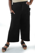 La Cera Comfort Collection Black Crop Pant