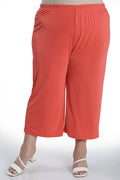 Vikki Vi Silky Classic Coral Crop Pant
