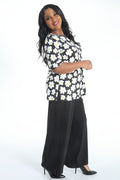 Vikki Vi Brushed Jersey Daisy Short Sleeve Tunic