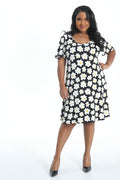 Vikki Vi Brushed Jersey Daisy T-Shirt Style Dress