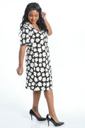 Vikki Vi Brushed Jersey Daisy T-Shirt Style Dress