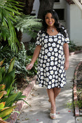 Vikki Vi Brushed Jersey Daisy T-Shirt Style Dress