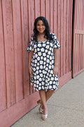 Vikki Vi Brushed Jersey Daisy T-Shirt Style Dress