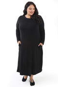 Dresses La Cera Comfort Collection Black Shift Gown