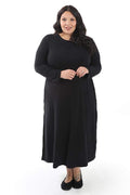 Dresses La Cera Comfort Collection Black Shift Gown