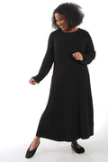 Dresses La Cera Comfort Collection Black Shift Gown