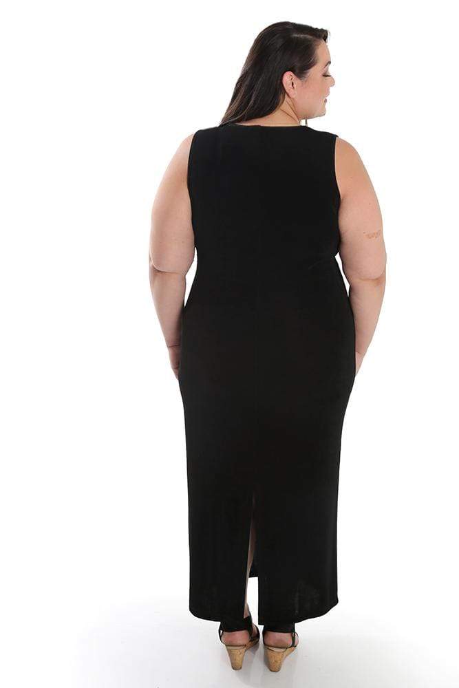 2WAY CURVE VELOURS DRESS ブラック my closet / 2WAY CURVE VELOURS DRESS bk1