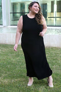 Dresses Vikki Vi Classic Black Jewel Neckline Maxi Dress