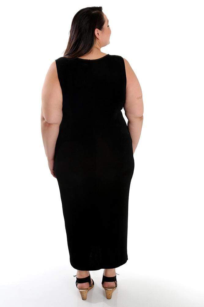 Vikki Vi Classic Black Maxi Tank Dress 4X Vikki Vi Classic Black Maxi Tank Dress 4X
