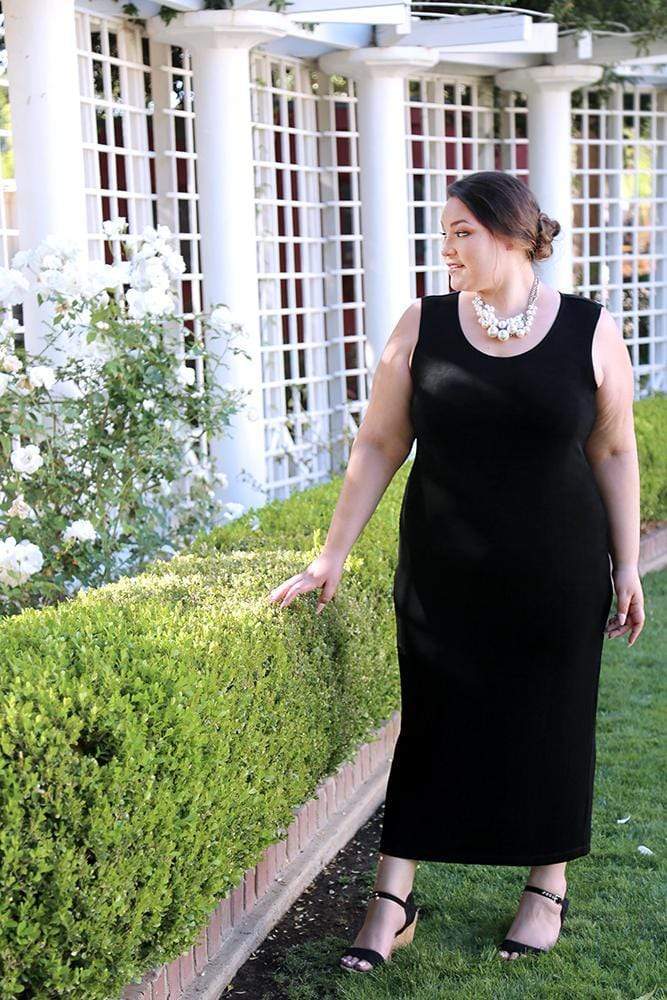 Vikki Vi Classic Black Maxi Tank Dress 4X Vikki Vi Classic Black Maxi Tank Dress 4X