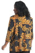 Vikki Vi Jersey Black Frame Cardigan