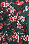 Vikki Vi Jersey Hunter Floral 3/4 Sleeve A-Line Dress