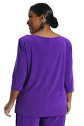 Vikki Vi Jersey Iris Deep Scoop Neck Top