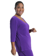 Vikki Vi Jersey Iris Deep Scoop Neck Top