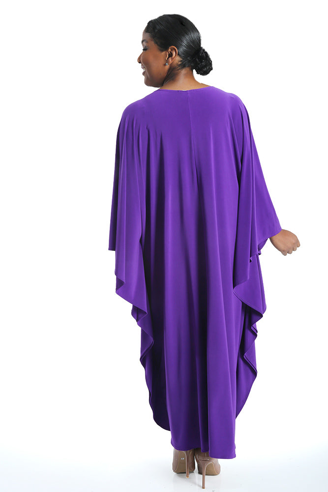Dresses Vikki Vi Jersey Iris Purple Zip Front Caftan