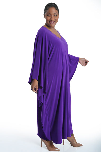 Dresses Vikki Vi Jersey Iris Purple Zip Front Caftan