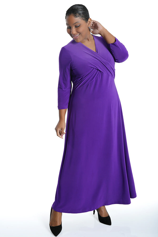 Vikki Vi Jersey Iris Crossover Maxi Dress