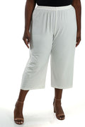 Vikki Vi Jersey Ivory Crop Pant