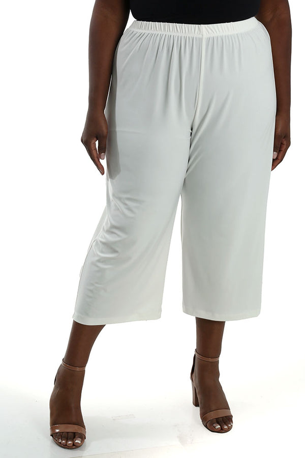 Vikki Vi Jersey Ivory Crop Pant