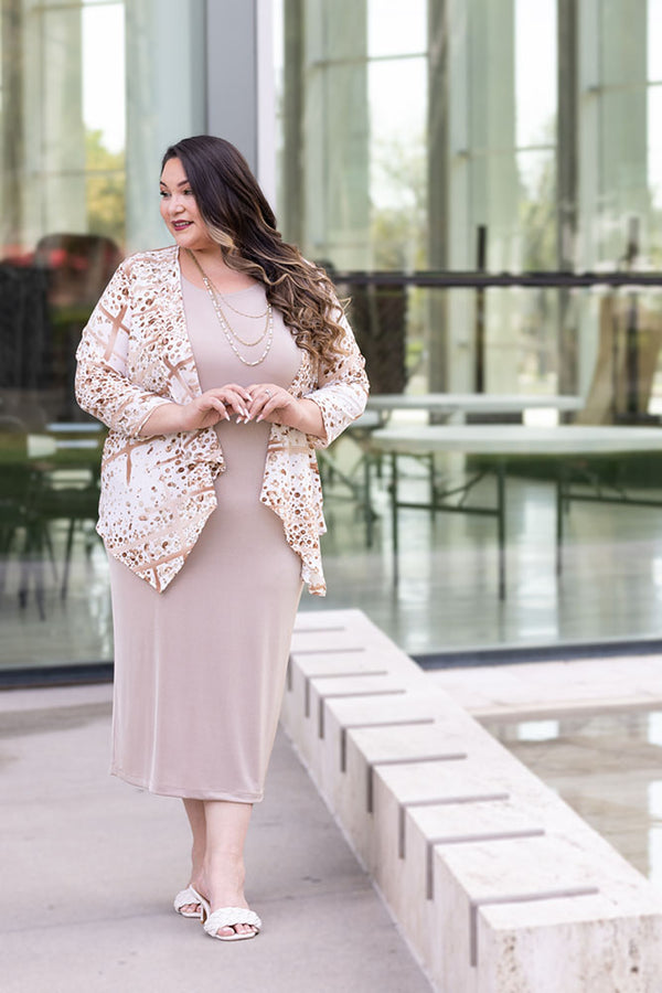 Vikki Vi Ivory Lights Swing Cardigan