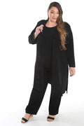 Jackets Vikki Vi Classic Black Kimono Duster