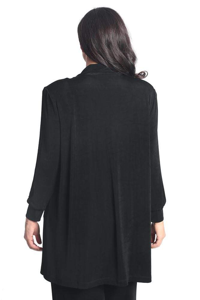 Jackets Vikki Vi Classic Black Long Kimono Jacket