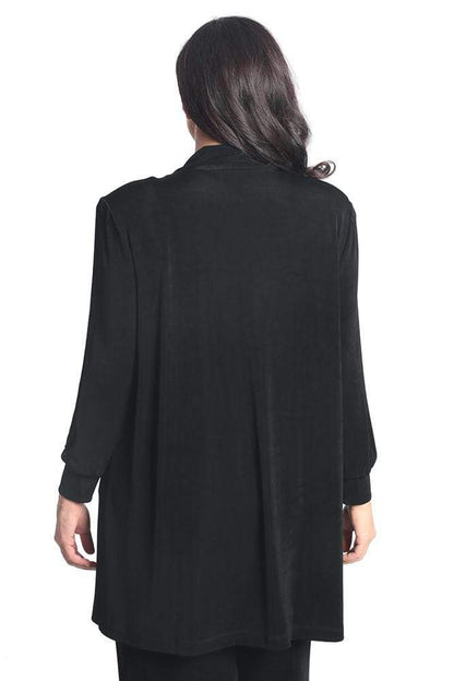 Jackets Vikki Vi Classic Black Long Kimono Jacket