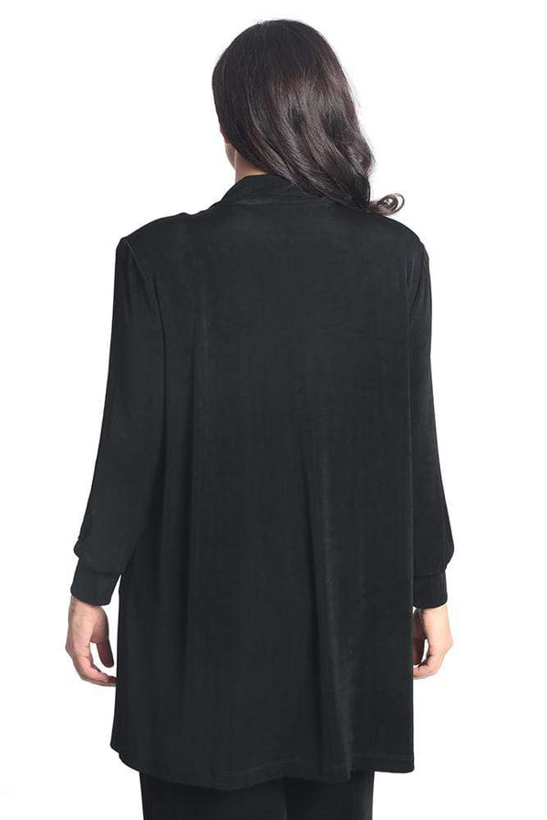 Jackets Vikki Vi Classic Black Long Kimono Jacket