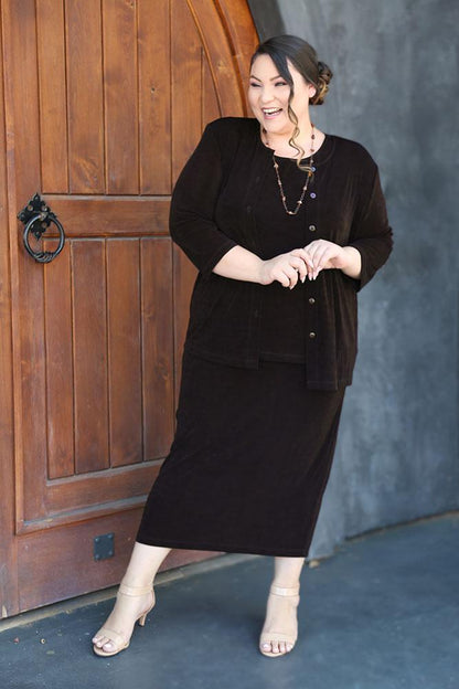 Dresses Vikki Vi Classic Chocolate Maxi Tank Dress