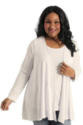 Jackets Vikki Vi Jersey Ivory Swing Cardigan