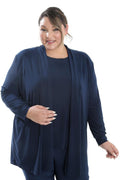 Jackets Vikki Vi Jersey Navy Long Kimono Jacket