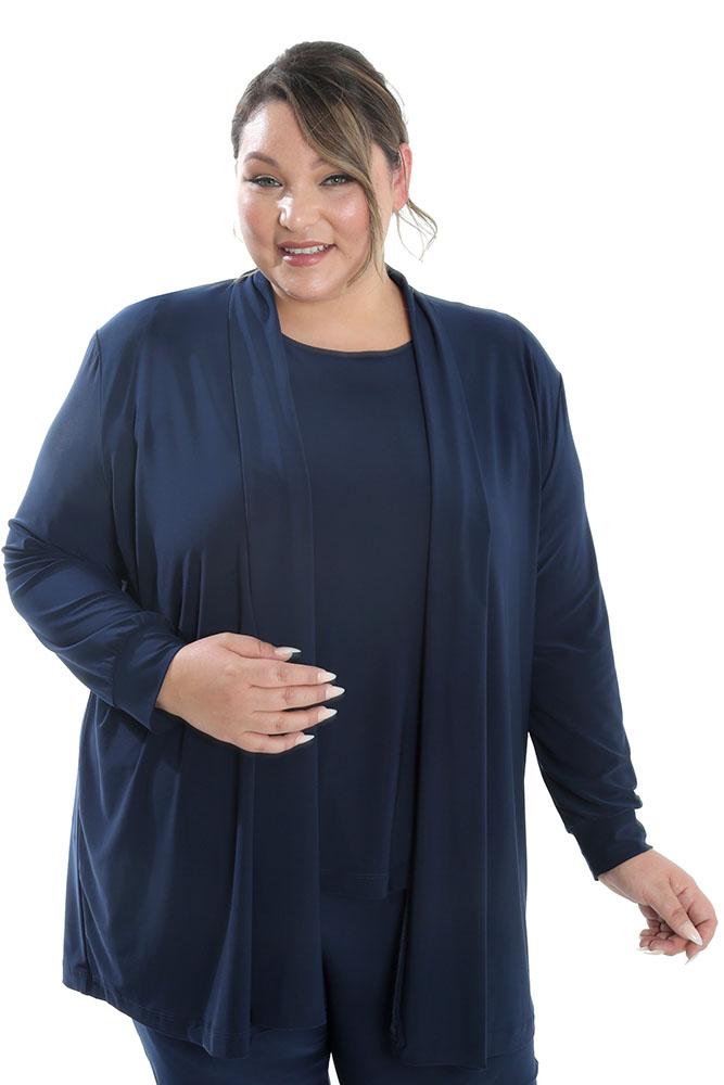 Jackets Vikki Vi Jersey Navy Long Kimono Jacket