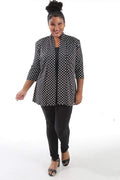 Jackets Vikki Vi Jersey Polka Dot 3/4 Sleeve Kimono Jacket