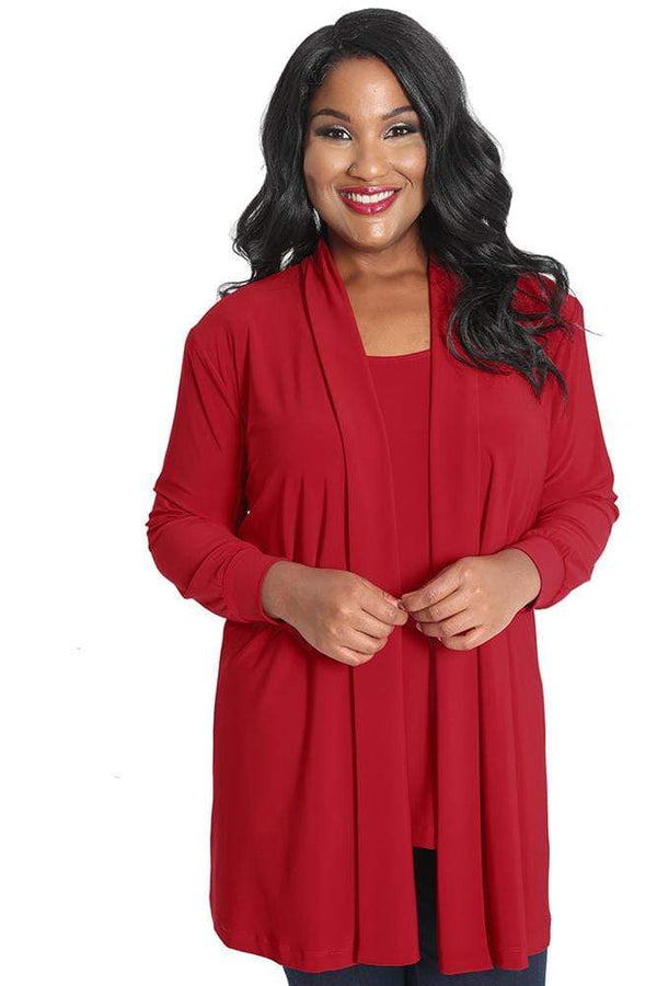 Jackets Vikki Vi Jersey Red Long Kimono Jacket