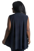 Jackets Vikki Vi Navy Jersey Swing Vest