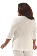 Vikki Vi Classic Natural 3/4 Sleeve Top